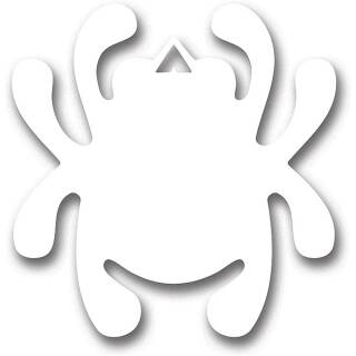 Spyderco wetterfester Folien-Aufkleber, weißer Käfer 8,3 x 8,3 cm, selbstklebend