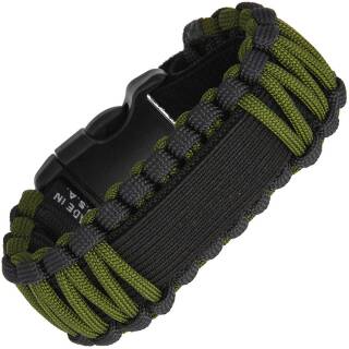 Survco Tactical Para Cord Uhrenband aus 3 Meter 7-Strang 550 Paracord, grün