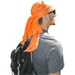 Survival Metrics Bandana Dreieckstuch in orange mit Überlebensanleitungen