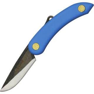 Svörd Mini Peasant Taschenmesser mit 6,6 cm High Carbonstahl mit blauem Griff
