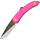 Svörd Mini Peasant Taschenmesser mit 6,6 cm High Carbonstahl mit pinkem Griff