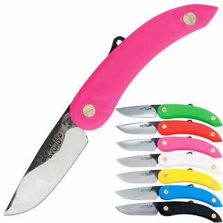 Svörd Peasant Taschenmesser mit 8 cm High Carbonstahl und pinken Griff