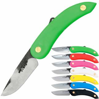 Svörd Peasant Taschenmesser mit 8 cm High Carbonstahl und grünem TPR-Griff