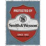 Desperate Tin Signs Protected By Smith & Wesson...