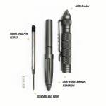 UZI Tactical Pen aus rostfreiem Aluminium mit Glasbrecher und Kugelschreiber, GM