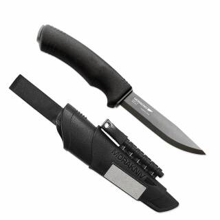 Morakniv Bushcraft Survival Black mit Feuerstarter, Diamantschärfer, M11742