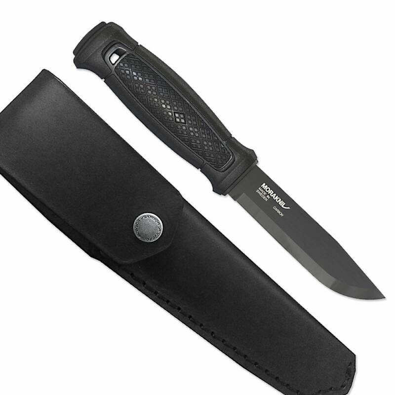 Mora of Sweden Garberg Black Carbon Full Tang Knife with Leather Sheath  13100