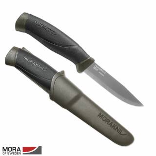 Morakniv Companion Anthrazit, Messer aus rostfreiem Stahl mit Köcherscheide