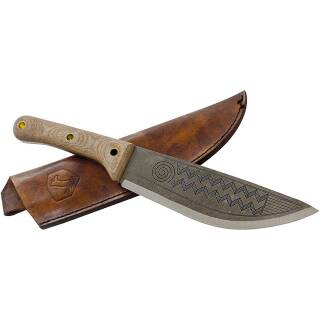Condor Primitive Seqouia Knife, Full Tang, Drop Point 1075HC Stahl, 37 cm