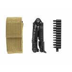 Gerber Multitool Center Drive Black mit Bit-Set, Gürteletui in tan