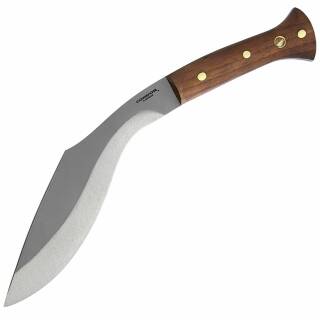 Condor Heavy Duty Kukri mit 1075HC Klingenstahl, Walnussholzgriff, Lederscheide