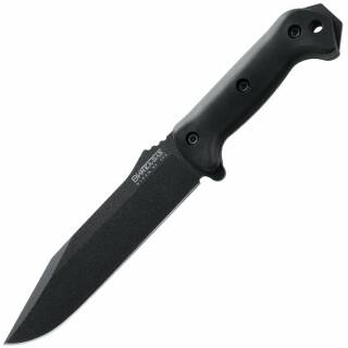 KA-BAR Becker BK7 Black Combat Messer, schwarzes Klingenfinish, Nylonscheide