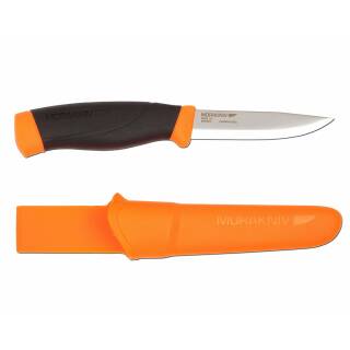Morakniv Companion HD - Heavy Duty Messer mit 3,2 mm Carbonstahl, orange