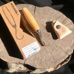 Morakniv Wood Carving Hook Knife 164 Right, Schälmesser mit Lederschutz, M13385