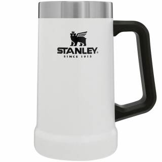 Stanley Adventure Stein-Bierkrug, vacuumisoliert aus 18/8 Edelstahl, 0,7L, weiss