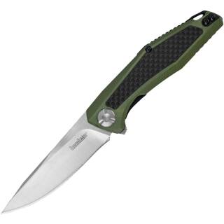 Kershaw Atmos Einhandmesser mit 7,6 cm Edelstahlklinge und G10 Griff in olive