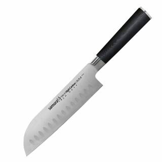 Samura MO-V Santoku Messer Kullenschliff 7,0, Klinge 18,0 cm, SM0094G10