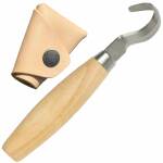 Morakniv Wood Carving Hook Knife 162 Double Edge mit Lederschutz, M-13388