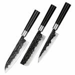 Samura BLACKSMITH Messerset 3-teilig, Micarta-Griff,...