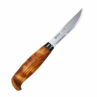 Helle TOLLEKNIV Modell 61 mit Sandvikstahlklinge, Birkenholzgriff, Lederscheide