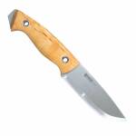 Helle Utvaer 600 mit Full Tang Klinge aus 12C27 Stahl, Maserbirkegriff, Ledersch