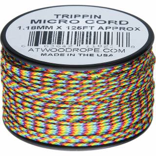 Atwood Rope MFG - Micro Cord Hightech-Schnur in trippin, 1,18 mm, 38 Meter