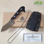 QSP Neckmuk, Neck Knife, FullTang Klinge aus D2, G10 Griff, Kydex-Scheide