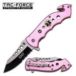 Tac Force 498PEM Einhandmesser mit A/O, 8,2 cm Edelstahlklinge und Alugriff