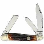 Rough Ryder Large Stockman Taschenmesser mit braunem...