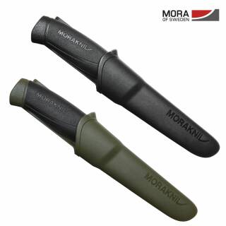 Morakniv Companion rostfreies Gürtelmesser schwarz + olivegrün im 2-er Pack