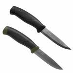 Morakniv Companion rostfreies Gürtelmesser schwarz + olivegrün im 2-er Pack