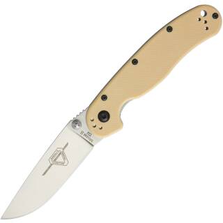 Ontario RAT II, Einhandmesser mit D2 Klinge und G10 Griff in desert tan 8828DT