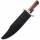 Gil Hibben OLD WEST Bowiemesser mit Edelstahlklinge, Holzgriff und Lederscheide