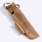 Benchmade 162 Bushcrafter Jagdmesser mit Full Tang Klinge S30V und Lederscheide