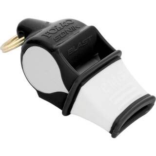 Fox 40 Sonik Blast CMG Signalpfeife 120+ dB mit Halsband, schwarz/wei