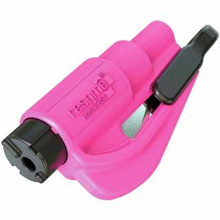 Resqme GBO-RQM Rettungswerkzeug mit Glasbrecher und Gurtschneider, pink