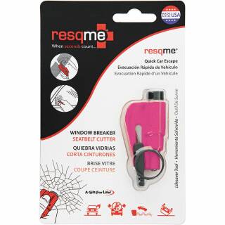 Resqme GBO-RQM Rettungswerkzeug mit Glasbrecher und Gurtschneider, pink