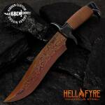 Gil Hibben´s Hellfyre Highlander Bowie mit Damaststahl-Klinge