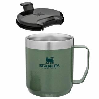 Stanley The Legendary Camp Mug Edelstahl-Isolierbecher in grün mit Deckel, 0,35L