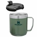 Stanley The Legendary Camp Mug Edelstahl-Isolierbecher in grün mit Deckel, 0,35L