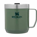 Stanley The Legendary Camp Mug Edelstahl-Isolierbecher in grün mit Deckel, 0,35L