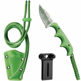 CRKT Minimalist Bowie mit Full-Tang Edelstahlklinge und grner Kydexscheide