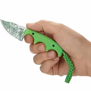 CRKT Minimalist Bowie mit Full-Tang Edelstahlklinge und grner Kydexscheide