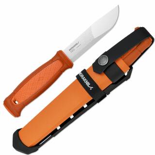 Morakniv Kansbol burnt orange Gürtelmesser aus 12C27 Stahl mit Multi-Mount-Kit