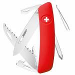 Swiza D06 Taschenmesser mit 12 Funktionen, wie 7,5 cm Edelstahlklinge, rot