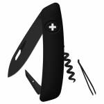 Swiza D01 Taschenmesser allblack schwarz, 6 Funktionen,...