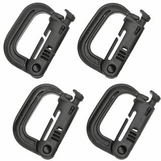 Maxpedition Grimloc D-Ring Karabiner schwarz mit GhillieTex IR, 4er-Set