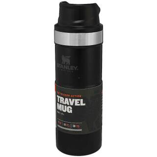 Stanley Classic The Trigger-Action Travel Mug, 470 ml, 18/8 Edelstahl, schwarz