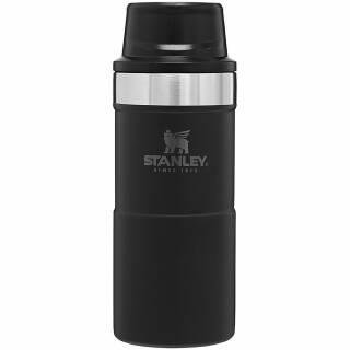 Stanley Classic Trigger-Action Travel Mug, 350 ml, 18/8 Edelstahl, Black Pebble