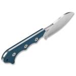 QSP Neckmuk, Neck Knife mit FullTang D2-Klinge und blauen Micarta Griffschalen